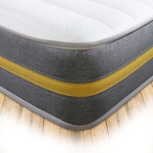 Starlight Beds Lunar Luxe, Sprung Hybrid European Small Single Memory Foam Mattress. Maximum Value Mattress, Soft, 7.5 Inch Deep (Grey/Yellow) (80cm x 200cm) Starlight Beds Lunar Luxe, Sprung Hybrid European Small Single Memory Foam Mattress. Maximum Value Mattress, Soft, 7.5 Inch Deep (Grey/Yellow) (80cm x 200cm)