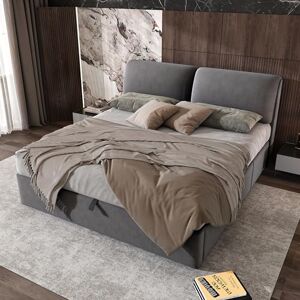 Ball & Cast High 5ft King size Bed Frame Hydraulic Lever, Velvet Button Tufted Storage Bed-Frame with Nailheads & Slat Support, Mutil-functional Storage-Bed, 150x200cm, No Mattress, Grey Ball & Cast High 5ft King size Bed Frame Hydraulic Lever, Velvet Button Tufted Storage Bed-Frame with Nailheads & Slat Support, Mutil-functional Storage-Bed, 150x200cm, No Mattress, Grey