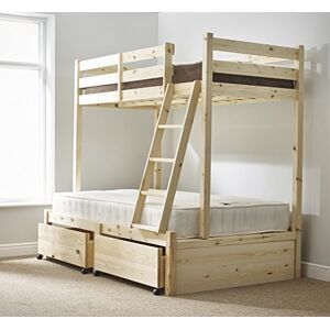 STRICTLY BEDS&BUNKS Duchess Three Sleeper Bunk Bed with Underbed Storage, 4ft 6 Double STRICTLY BEDS&BUNKS Duchess Three Sleeper Bunk Bed with Underbed Storage, 4ft 6 Double