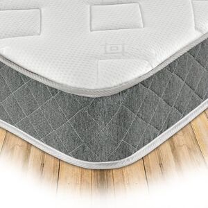 Starlight Beds Essentials Jump n Tac European Small Single Memory Foam Mattress with Springs. 7.5 Inch Hybrid 80x200 Budget Mattress. Soft, Grey Border (80 x 200 x 19 cm) Starlight Beds Essentials Jump n Tac European Small Single Memory Foam Mattress with Springs. 7.5 Inch Hybrid 80x200 Budget Mattress. Soft, Grey Border (80 x 200 x 19 cm)