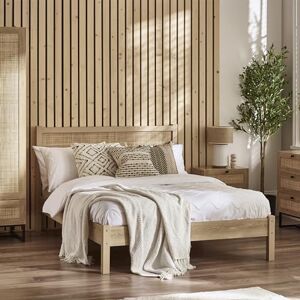 Julian Bowen Padstow Rattan 150Cm King Bed Oak Julian Bowen Padstow Rattan 150Cm King Bed Oak