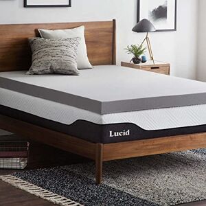 LUCID 10 cm Bamboo Charcoal Memory Foam Mattress Topper Activated Charcoal Breathable Mattress Topper, European Single (90 x 200 cm) LUCID 10 cm Bamboo Charcoal Memory Foam Mattress Topper Activated Charcoal Breathable Mattress Topper, European Single (90 x 200 cm)