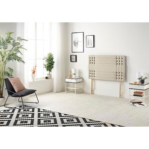 Somnior Beds Bed Centre Flexby Diamante Small Double 82cm Tweed Natural Headboard With Wooden Struts Somnior Beds Bed Centre Flexby Diamante Small Double 82cm Tweed Natural Headboard With Wooden Struts