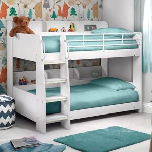 Julian Bowen Stone White Wood Domino Bunk Bed, Single Julian Bowen Stone White Wood Domino Bunk Bed, Single