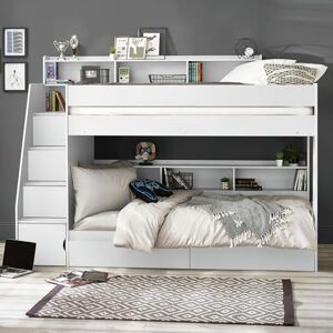 Julian Bowen Camelot Staircase Bunk All White Julian Bowen Camelot Staircase Bunk All White