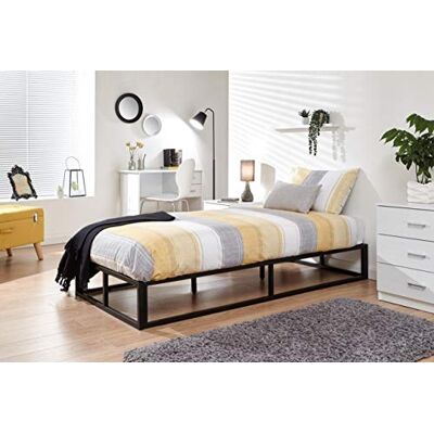 Unknown - Black Metal Loft Bed 3ft Single - Black - Bed Unknown - Black Metal Loft Bed 3ft Single - Black - Bed