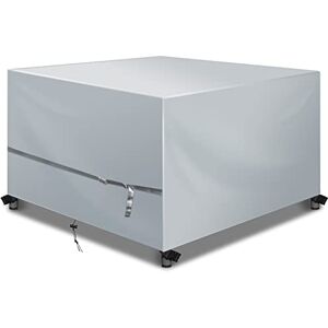 YoungBee Garden Furniture Covers,Outdoor/Patio Rattan Furniture Covers Waterproof,Anti-UV, Upgraded Tear-Resistant 420D Oxford Rectangular Patio Table Cover 125 * 125 * 74cm Silver YoungBee Garden Furniture Covers,Outdoor/Patio Rattan Furniture Covers Waterproof,Anti-UV, Upgraded Tear-Resistant 420D Oxford Rectangular Patio Table Cover 125 * 125 * 74cm Silver