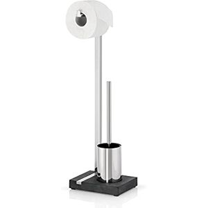 blomus Stainless Steel/Polystone Menoto Toiletpaper Holder and Brush, Polished blomus Stainless Steel/Polystone Menoto Toiletpaper Holder and Brush, Polished
