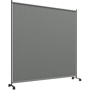 Outsunny Single-Panel Room Divider, 6FT Portable Privacy Screen with Lockable Wheels, Freestanding Partition Separator for Office, Living Room, Bedroom, Dining Room, Dark Grey Outsunny Single-Panel Room Divider, 6FT Portable Privacy Screen with Lockable Wheels, Freestanding Partition Separator for Office, Living Room, Bedroom, Dining Room, Dark Grey