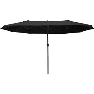 Outsunny 4.6m Garden Parasol Double-Sided Sun Umbrella Patio Market Shelter Canopy Shade Outdoor Black NO BASE Outsunny 4.6m Garden Parasol Double-Sided Sun Umbrella Patio Market Shelter Canopy Shade Outdoor Black NO BASE