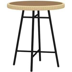 Outsunny Outdoor Coffee Table, Garden PE Rattan Side Table with Plastic Wood Table Top, X-Shape Support for Indoor, Outdoor, Balcony, Patio, Natural Wood Finish Outsunny Outdoor Coffee Table, Garden PE Rattan Side Table with Plastic Wood Table Top, X-Shape Support for Indoor, Outdoor, Balcony, Patio, Natural Wood Finish