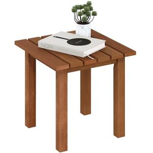 Furinno TIOMAN Patio Table, Outdoor Side Table, Patio End Table, Coffee Table in Teak Oil, for Patio, Garden, Porch, Natural Furinno TIOMAN Patio Table, Outdoor Side Table, Patio End Table, Coffee Table in Teak Oil, for Patio, Garden, Porch, Natural