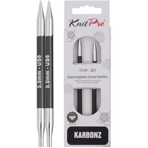 KNITPRO Karbonz Interchangeable Circular Needles 5" (13cm) 5.00 mm KNITPRO Karbonz Interchangeable Circular Needles 5" (13cm) 5.00 mm