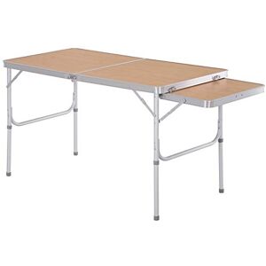Outsunny 4ft Aluminium Picnic Table with Side Desktop Adjustable Outdoor BBQ Party Portable Folding Lightweight Outsunny 4ft Aluminium Picnic Table with Side Desktop Adjustable Outdoor BBQ Party Portable Folding Lightweight