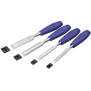 Draper 69619 4-Piece Wood Chisel Set , Blue Draper 69619 4-Piece Wood Chisel Set , Blue