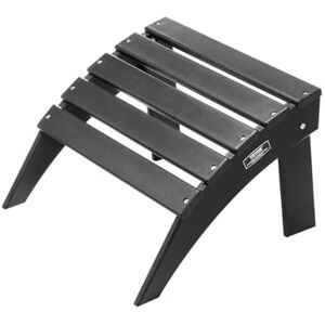 VEVOR Adirondack Ottoman, 18.7L x 19.7W x 13H Inch HDPE Plastic Folding Adirondack Ottoman, Weather-Resistant Foot Rest for Adirondack Chair, Widely Used for Outside Porch Pool Lawn Backyard, Black VEVOR Adirondack Ottoman, 18.7L x 19.7W x 13H Inch HDPE Plastic Folding Adirondack Ottoman, Weather-Resistant Foot Rest for Adirondack Chair, Widely Used for Outside Porch Pool Lawn Backyard, Black