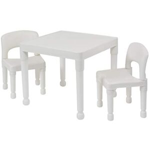 Liberty House Toys 8809W Plastic Table and Two Chair Set, White, H x 43.5cm W x 51cm D Liberty House Toys 8809W Plastic Table and Two Chair Set, White, H x 43.5cm W x 51cm D