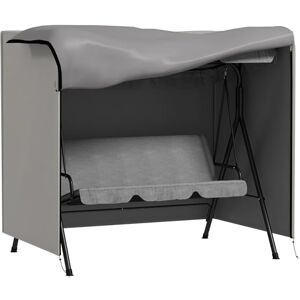 Outsunny 3 Seater 600D Oxford Patio Swing Chair Cover Outdoor Garden Furniture Rain Protection Protector Waterproof Anti-UV, 177 x 114 x 152cm, Light Grey Outsunny 3 Seater 600D Oxford Patio Swing Chair Cover Outdoor Garden Furniture Rain Protection Protector Waterproof Anti-UV, 177 x 114 x 152cm, Light Grey