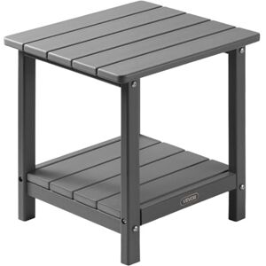 VEVOR Outdoor Side Table, 17.72W x 14.96D x 17.32H Inch, Double Layer HDPE Outside End Table for Easy Maintenance, Withstand Harsh Weather, Fit for Patio, Pool, Beach, Porch, Indoor, Backyard, Grey VEVOR Outdoor Side Table, 17.72W x 14.96D x 17.32H Inch, Double Layer HDPE Outside End Table for Easy Maintenance, Withstand Harsh Weather, Fit for Patio, Pool, Beach, Porch, Indoor, Backyard, Grey