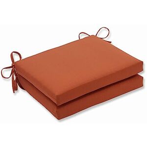 Pillow Perfect Patio Seat Cushions Plush Fiber Fill, Weather and Fade Resistant, Cinnabar Burnt Orange, Square Corner-16" x 18.5 Pillow Perfect Patio Seat Cushions Plush Fiber Fill, Weather and Fade Resistant, Cinnabar Burnt Orange, Square Corner-16" x 18.5