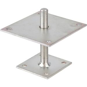 Alberts GAH- 218119 Post Support, Screw-On, Electro-Galvanised (Yellow), 30-150 mm Height-Adjustable, 150 x 150 mm Alberts GAH- 218119 Post Support, Screw-On, Electro-Galvanised (Yellow), 30-150 mm Height-Adjustable, 150 x 150 mm