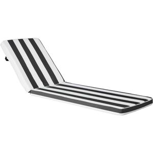 VEVOR Chaise Lounge Cushion, 74 x 22 x 3 in, Set of 2 Outdoor Lounge Chair Cushions, Waterproof & Fade-Resistant Sun Lounger Cushions with Ties, Patio Lounger Pads for Pool Deck, Black & White Stripes VEVOR Chaise Lounge Cushion, 74 x 22 x 3 in, Set of 2 Outdoor Lounge Chair Cushions, Waterproof & Fade-Resistant Sun Lounger Cushions with Ties, Patio Lounger Pads for Pool Deck, Black & White Stripes