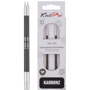 KNITPRO Karbonz Interchangeable Circular Needles 4" (10cm) 3.50 mm KNITPRO Karbonz Interchangeable Circular Needles 4" (10cm) 3.50 mm