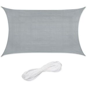 Relaxdays Sun Sail Shade, Triangular Awning, 2 x 3 m, HDPE Fabric, for Patio & Garden, with Tensioning Ropes, Light Grey, 2x3m Relaxdays Sun Sail Shade, Triangular Awning, 2 x 3 m, HDPE Fabric, for Patio & Garden, with Tensioning Ropes, Light Grey, 2x3m