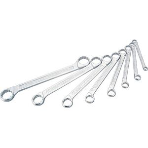 Hazet 610N/8 12-Point Traction Profile Polished Head Double Box-End Wrench Set Chrome-Plated Hazet 610N/8 12-Point Traction Profile Polished Head Double Box-End Wrench Set Chrome-Plated