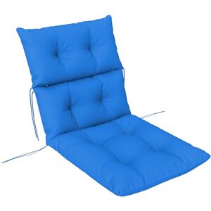 Outsunny Tufted Adirondack Chair Cushion, Thick Garden Seat Cushion Pad with Backrest, Rocking Chair Cushion with Ties for Outdoor and Indoor Use, Blue Outsunny Tufted Adirondack Chair Cushion, Thick Garden Seat Cushion Pad with Backrest, Rocking Chair Cushion with Ties for Outdoor and Indoor Use, Blue