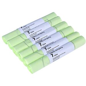 The Caddy Company 7 Litre Compostable Bin Liners with 150 Bags,Green The Caddy Company 7 Litre Compostable Bin Liners with 150 Bags,Green