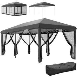 Outsunny 3 x 6m Pop Up Gazebo, Outdoor Canopy Shelter, Marquee Party Wedding Tent with 6 Mesh Walls and Carry Bag, Black Outsunny 3 x 6m Pop Up Gazebo, Outdoor Canopy Shelter, Marquee Party Wedding Tent with 6 Mesh Walls and Carry Bag, Black