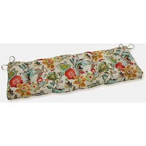 Pillow Perfect Tufted Bench/Swing Cushion, Floral, 60" x 18 Pillow Perfect Tufted Bench/Swing Cushion, Floral, 60" x 18