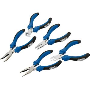 Draper 12544 Mini Pliers Set with Soft Grip, 5 Pcs, Blue and Black Draper 12544 Mini Pliers Set with Soft Grip, 5 Pcs, Blue and Black