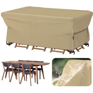 Velway Garden Furniture Covers Waterproof 180x120x74cm Outdoor Table Cover Tear-Resistant with Reflective Strip Air Vent 600D Anti-UV Windproof for Outside Patio Table and Chair Rattan Sofa Khaki Velway Garden Furniture Covers Waterproof 180x120x74cm Outdoor Table Cover Tear-Resistant with Reflective Strip Air Vent 600D Anti-UV Windproof for Outside Patio Table and Chair Rattan Sofa Khaki