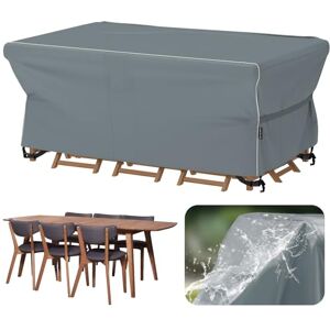 Velway Garden Furniture Covers Waterproof 180x120x74cm Outdoor Table Cover Tear-Resistant with Reflective Strip Air Vent 600D Anti-UV Windproof for Outside Patio Table and Chair Rattan Sofa Grey Velway Garden Furniture Covers Waterproof 180x120x74cm Outdoor Table Cover Tear-Resistant with Reflective Strip Air Vent 600D Anti-UV Windproof for Outside Patio Table and Chair Rattan Sofa Grey