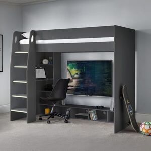 Julian Bowen Nebula Gaming Bed With Desk Anthracite Julian Bowen Nebula Gaming Bed With Desk Anthracite