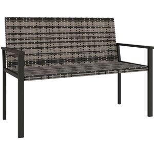 Outsunny 2 Seater Rattan Garden Bench, Outdoor Bench with Quick-Drying Cotton Padding, Wicker Garden Loveseat with Armrests, Steel Frame for Patio, Park, Mixed Grey Outsunny 2 Seater Rattan Garden Bench, Outdoor Bench with Quick-Drying Cotton Padding, Wicker Garden Loveseat with Armrests, Steel Frame for Patio, Park, Mixed Grey