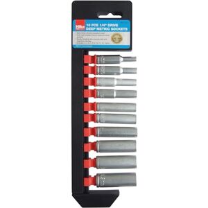 Hilka 03021002 10pce 1/4-inch Pro Craft Deep Metric Socket Set Hilka 03021002 10pce 1/4-inch Pro Craft Deep Metric Socket Set