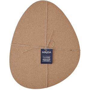 MIKASA 4pc Cork Pebble Placemats, Natural, 38cm x 30cm, Tagged MIKASA 4pc Cork Pebble Placemats, Natural, 38cm x 30cm, Tagged