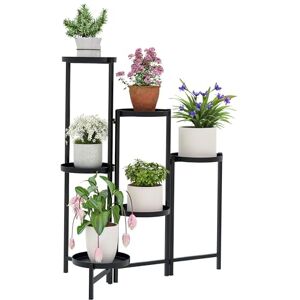Outsunny 3 Tier Plant Stand Indoor Outdoor, Foldable Corner Plant Stands for Multiple Plants, Metal Round Flower Pot Holder for Patio Garden Balcony Living Room, Black Outsunny 3 Tier Plant Stand Indoor Outdoor, Foldable Corner Plant Stands for Multiple Plants, Metal Round Flower Pot Holder for Patio Garden Balcony Living Room, Black