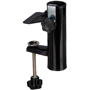 Relaxdays Parasol Holder for Balcony, Pole Size 25-38 mm, Fixing for Square Railings, Sunshade Clamp, Steel, Black, 100%, 22 x 11 x 10.5 cm Relaxdays Parasol Holder for Balcony, Pole Size 25-38 mm, Fixing for Square Railings, Sunshade Clamp, Steel, Black, 100%, 22 x 11 x 10.5 cm