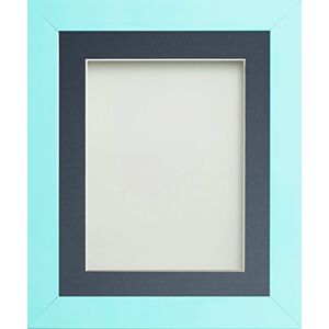 Frame Company Candy Range Aqua Blue 9x7 Frame With Blue Mount for image size 6x4 inches Frame Company Candy Range Aqua Blue 9x7 Frame With Blue Mount for image size 6x4 inches