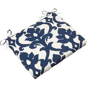 Pillow Perfect Outdoor/Indoor Basalto Navy Square Corner Seat Cushions, 18.5 in. L X 16 in. W X 3 in. D, Blue, 2 Pack Pillow Perfect Outdoor/Indoor Basalto Navy Square Corner Seat Cushions, 18.5 in. L X 16 in. W X 3 in. D, Blue, 2 Pack