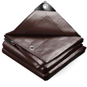 VOUNOT ® 1.5x6m Waterproof Tarpaulin Ultra Heavy Duty 240 g/m² Tarp Large Ground Camping Sheet with Aluminum Eyelets for Outdoor Furniture Caravan Car Cover, Brown VOUNOT ® 1.5x6m Waterproof Tarpaulin Ultra Heavy Duty 240 g/m² Tarp Large Ground Camping Sheet with Aluminum Eyelets for Outdoor Furniture Caravan Car Cover, Brown