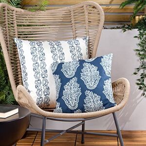 Paoletti Kalindi Paisley Outdoor Polyester Filled Cushion Twin Pack Paoletti Kalindi Paisley Outdoor Polyester Filled Cushion Twin Pack