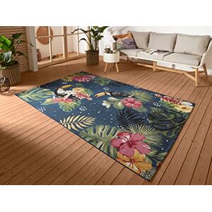 Hanse Home Tropical Dream Indoor & Outdoor Rug Flat Weave Tropical Jungle Floral Palm Tree Design, Oeko-Tex Weatherproof & UV Resistant for Balcony, Patio, Garden, Blue Multicoloured, 160 x 235 cm Hanse Home Tropical Dream Indoor & Outdoor Rug Flat Weave Tropical Jungle Floral Palm Tree Design, Oeko-Tex Weatherproof & UV Resistant for Balcony, Patio, Garden, Blue Multicoloured, 160 x 235 cm