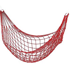 Relaxdays Net Hammock, Lightweight Mesh, Outdoor, for 1 Person, Camping & Garden, Hanging, up to 120 kg, Travel, Red, Polyester, 140 x 436 cm Relaxdays Net Hammock, Lightweight Mesh, Outdoor, for 1 Person, Camping & Garden, Hanging, up to 120 kg, Travel, Red, Polyester, 140 x 436 cm