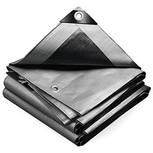VOUNOT 4x6m Tarpaulin Heavy Duty 240 g/m² Waterproof Tarp Large Ground Camping Sheet with Eyelets for Outdoor Furniture Caravan Car Cover, Grey VOUNOT 4x6m Tarpaulin Heavy Duty 240 g/m² Waterproof Tarp Large Ground Camping Sheet with Eyelets for Outdoor Furniture Caravan Car Cover, Grey