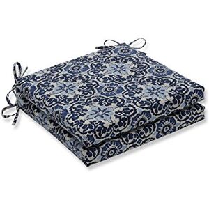 Pillow Perfect Woodblock Prism Blue Seat Cushion Set, 20 in. L X 20 in. W X 3 in. D Pillow Perfect Woodblock Prism Blue Seat Cushion Set, 20 in. L X 20 in. W X 3 in. D